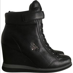 Prada Nappa Aviator Sneaker Boots